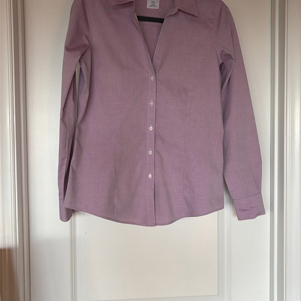 Brooks Brothers Lavender Non-Iron Cotton Dress Shirt